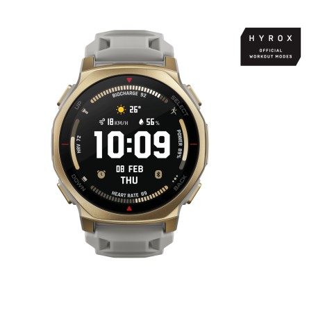 Amazfit T-rex 3 Pro 3,35 cm (1.32") AMOLED 44 mm Digitale 466 x 466 Pixel Touch screen Oro Wi-Fi GPS (satellitare) (W2548GL2N)