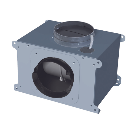 MINI KUBE BOX MOTORE PER INTERNO cm 20x28  Zincato - 380 m3/h