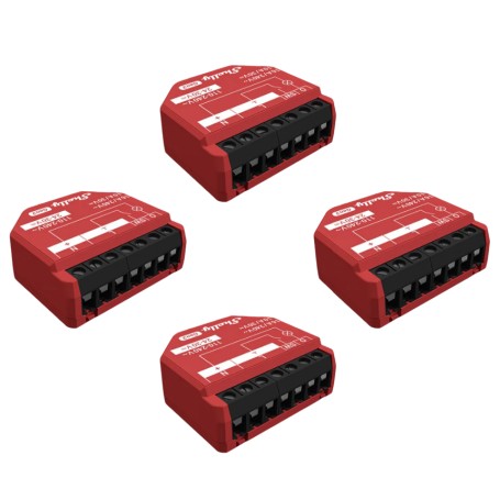 Shelly SHELLY_1PM_GEN3_4ER interruttore elettrico Interruttore intelligente Rosso (Shelly_1PM_Gen3_4er)