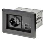 StarTech.com Scatola per presa di corrente singola per tavolo conferenze con 2 porte di ricarica USB (KITBZPOWEU)