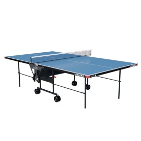 HUDORA 30000 tavolo da ping pong Mobile a rotelle (2 piani del tavolo e 2 telai) Nero, Blu Melammina