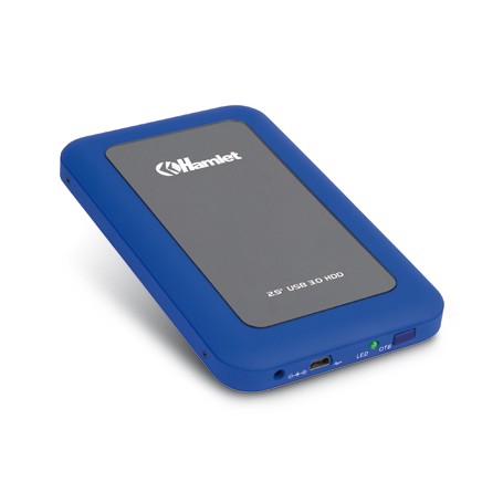 Hamlet USB 3.0 Mirror Disk box esterno per hard disk SATA 2,5'' blu (HXD25U3MBL)