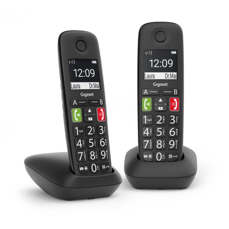 Gigaset E290 Duo Ricevitore telefonico analogico Identificatore di chiamata Nero (L36852-H2901-B101)