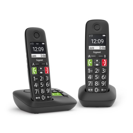 Gigaset E290A Duo Telefono analogico/DECT Identificatore di chiamata Nero (L36852-H2921-B101)