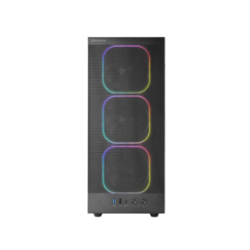 MARSGAMING CASE MID TOWER MC-NEBULA TG 4ARGB+HUB MESH