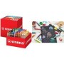 STABILO Multitalentstift woody 3 in 1, 76er Schoolpack Farbstift/Wassermalfarbe/Wachsmalkreide in Einem, - 1 Stück (880/76-01)