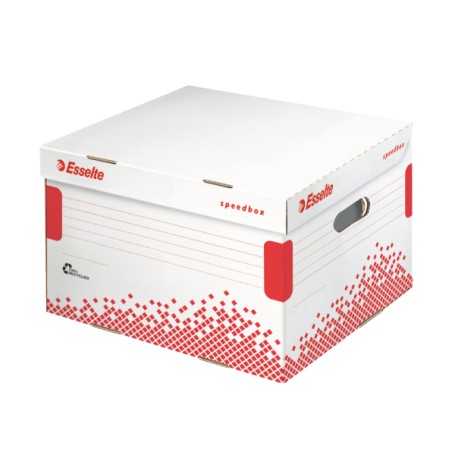 Esselte Speedbox scatola per la conservazione di documenti Rosso, Bianco (623912)