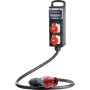 AS Schwabe 60806 Vollgummi-Verteiler-Leiste S 10 32 A 32 A 1 CEE-Stecker 32 A, 5polig 400 V IP44 (60806)