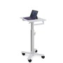 Ergotron StyleView S-Tablet Cart, SV10 Alluminio, Bianco Carrello multimediale (SV10-1800-0)