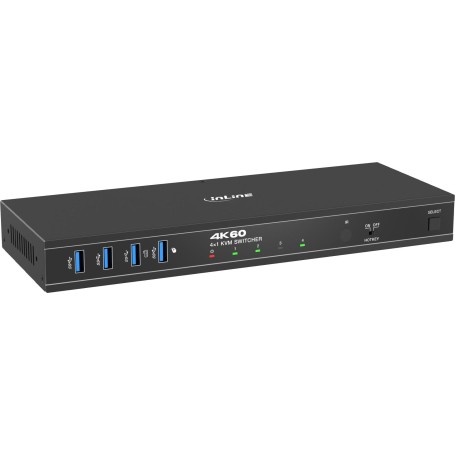 InLine® KVM Switch, 4x1, DP 4K/60Hz, USB 3.2 Hub (57885J)