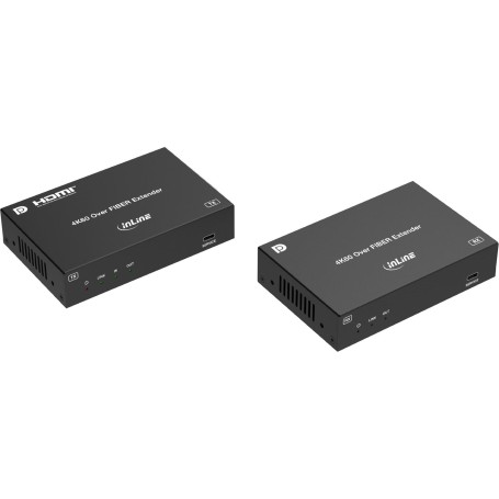 InLine® KVM Extender, DP 4K/60Hz, Fiber Singlemode, 10km, Set (57885O)