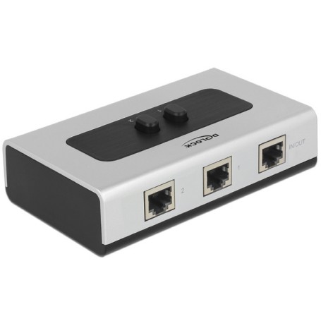 DeLOCK 87673 hub di interfaccia 1000 Mbit/s Nero, Grigio (87673)