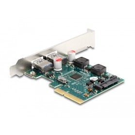 PCI Express x4 Karte zu 2 x extern USB 10 Gbps Typ-A Buchse (90106)