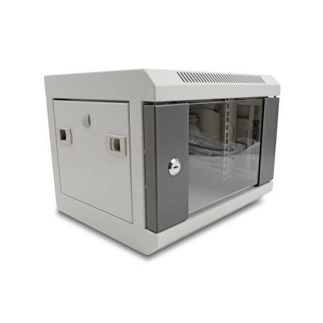 DeLOCK Armadio di rete da 10″ con anta in vetro 4U grigio (43416)