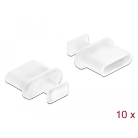 DeLOCK Custodia antipolvere per USB Type-C femminile con manico 10 pezzi nero (64094)