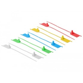 DeLOCK 18826 fascetta Releasable cable tie Plastica Colori assortiti 10 pz