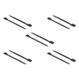 DeLOCK 18891 fascetta Releasable cable tie Nylon Nero 10 pz