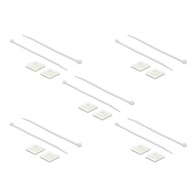 DeLOCK 18834 supporto per fascette Bianco Nylon 10 pz