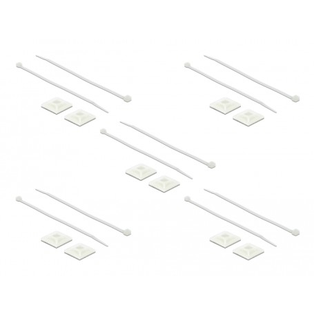 DeLOCK 18834 supporto per fascette Bianco Nylon 10 pz