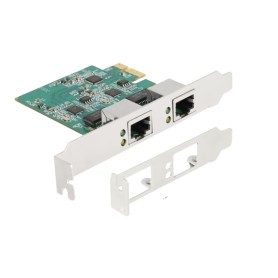 DeLOCK Scheda PCI Express x1 per 2 x RJ45 2,5 Gigabit LAN (88101)