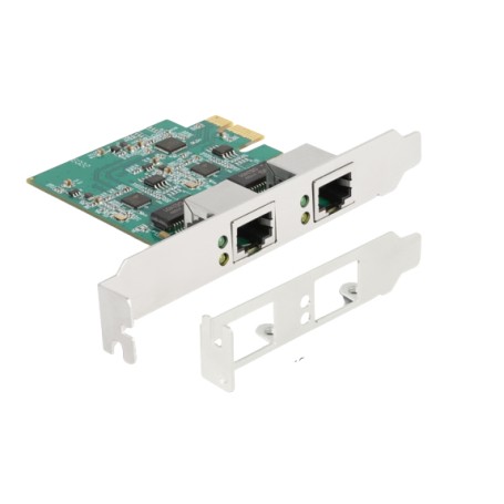 DeLOCK Scheda PCI Express x1 per 2 x RJ45 2,5 Gigabit LAN (88101)