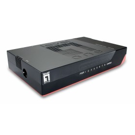 LevelOne GSW-0807 switch di rete Non gestito Gigabit Ethernet (10/100/1000) Nero, Rosso (GSW-0807E)