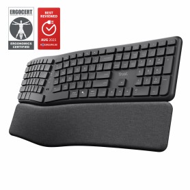 Trust Keyra Tastiera wireless multi-dispositivo ergonomica (25459)