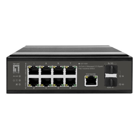 LevelOne IGP-1091 Gestito L3 2.5G Ethernet (100/1000/2500) Supporto Power over Ethernet (PoE) Montaggio da desktop/parete Nero