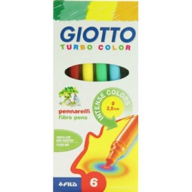 Giotto Turbo Maxi Nero, Blu, Grigio, Rosso, Giallo 6 pz (415000)