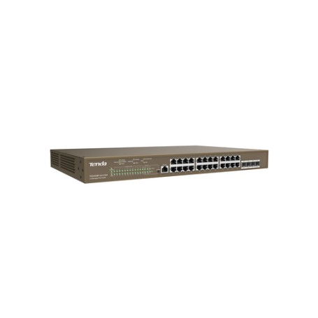 Tenda TEG5328P-24-410W Gestito L3 Gigabit Ethernet (10/100/1000) Supporto Power over Ethernet (PoE) 1U Grigio (TEG5328P-24-410W)