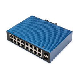 Digitus Switch di rete Gigabit Ethernet a 16 porte, industriale, non gestito, 2 uplink SFP (DN-651138)