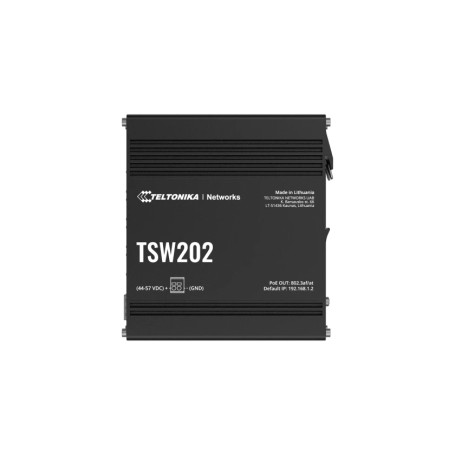Teltonika TSW202 Gestito L2 Gigabit Ethernet (10/100/1000) Supporto Power over Ethernet (PoE) Alluminio, Blu (TSW202000000)
