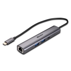 Lindy 43385 hub di interfaccia USB tipo-C 10000 Mbit/s Grigio (LINDY43385)