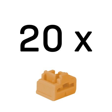 Lindy 47898 clip sicura Bloccaporte RJ-45 Arancione Acrilonitrile butadiene stirene (ABS) 20 pz (LINDY47898)