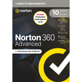 NORTON 360 ADVANCED 2026 - ANTITRUFFA- 10 DISPOSITIVI 12 MESI 200GB - IT BOX (21483713)