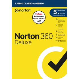 NORTON 360 DELUXE 2026 -ANTITRUFFA- 5 DISPOSITIVI 12 MESI 50GB - IT BOX (21483704)