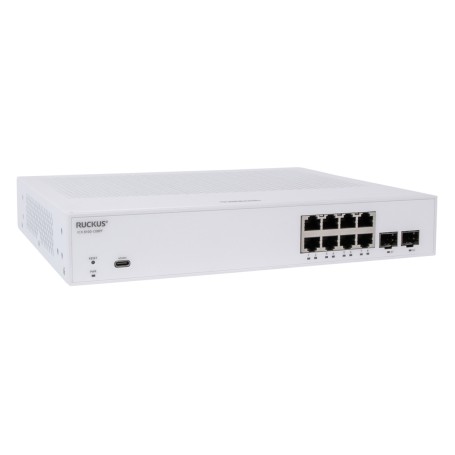 RUCKUS Networks ICX8100-C08PF switch di rete Gestito Gigabit Ethernet (10/100/1000) Supporto Power over Ethernet (PoE) 1U Bianco