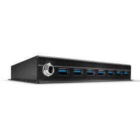 Lindy 43128 hub di interfaccia 5000 Mbit/s Nero (LINDY43128) (43128-LND)