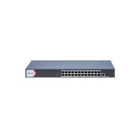 Hikvision DS-3E1526P-EIV2 switch di rete Gestito Gigabit Ethernet (10/100/1000) Supporto Power over Ethernet (PoE) Grigio
