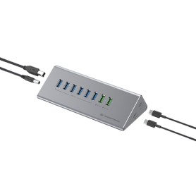 Conceptronic HUBBIES18G hub di interfaccia USB 3.2 Gen 1 (3.1 Gen 1) Type-B 5000 Mbit/s Grigio (HUBBIES18G)