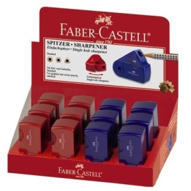 Faber-Castell 182711 temperino Blu, Rosso (182711)