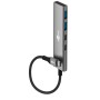Goobay 76563 hub di interfaccia USB tipo-C 5000 Mbit/s Grigio