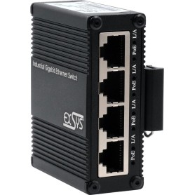 EXSYS EX-62021PoE-P 5-Port Industrial Gigabit Micro Switch mit Pass-Through, unmanaged (EX-62021PoE-P)