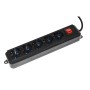 emmegi LKMP05LN prolunghe e multiple 1,5 m 5 presa(e) AC Interno Nero