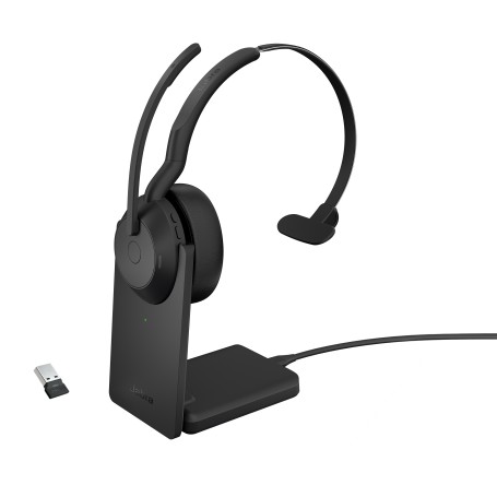 Jabra Evolve2 55 Auricolare Con cavo e senza cavo A Padiglione Ufficio Bluetooth Base di ricarica Nero (25599-889-989)