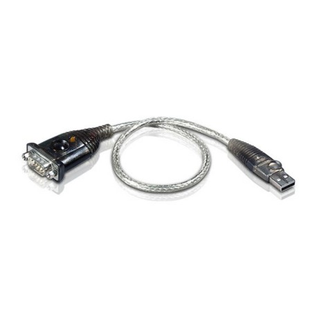 Aten UC232A-AT cavo seriale Acciaio inossidabile, Trasparente, Nero 0,35 m USB tipo A DB-9 (UC232A-AT)