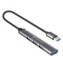 Atlantis Land P014-UH313 hub di interfaccia USB 3.2 Gen 1 (3.1 Gen 1) Type-A Nero, Grigio