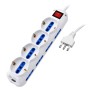 Atlantis Land P011-SL2514-W prolunghe e multiple 1,5 m 12 presa(e) AC Interno Blu, Bianco