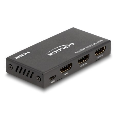 HDMI Splitter 1 x HDMI in zu 2 x HDMI out 4K 60 Hz (schwarz) (18651)