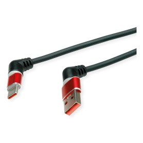 ROLINE 11.02.8346 cavo USB USB 2.0 2 m USB C USB A Nero, Rosso